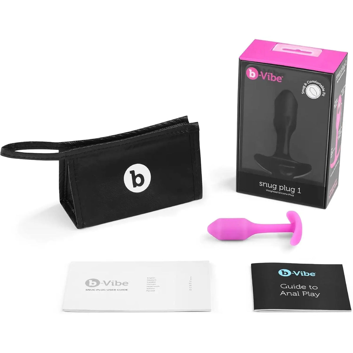 B-Vibe™ B-Vibe Snug Plug 1 (Small) - Weighted Extended-Wear Butt for Fullness