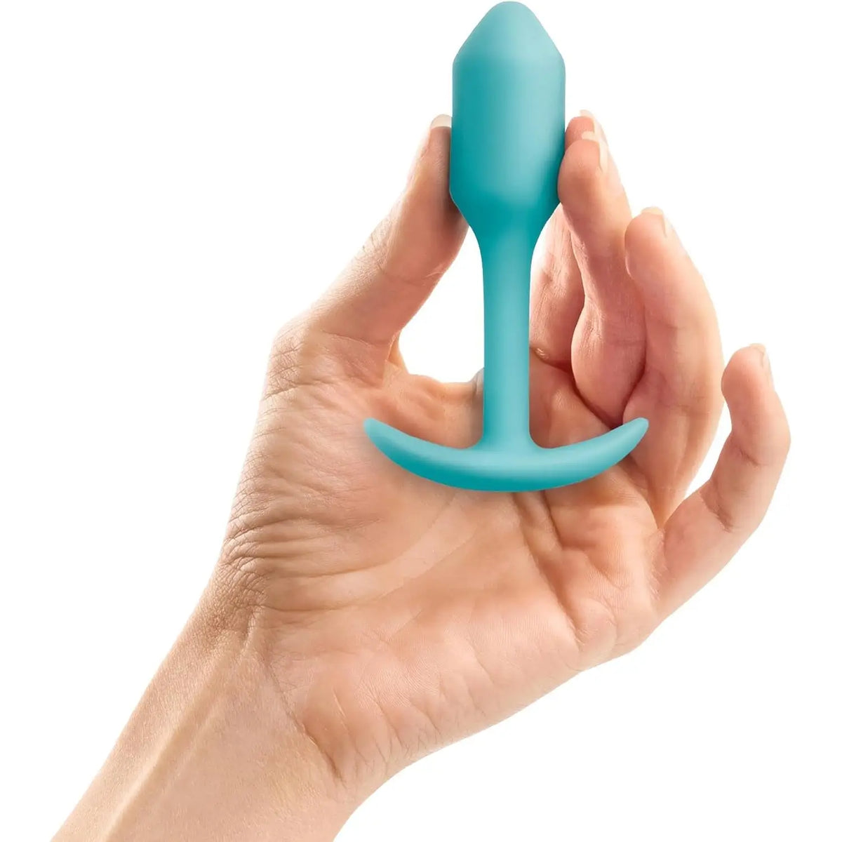 B-Vibe™ B-Vibe Snug Plug 1 (Small) - Weighted Extended-Wear Butt for Fullness Seafoam