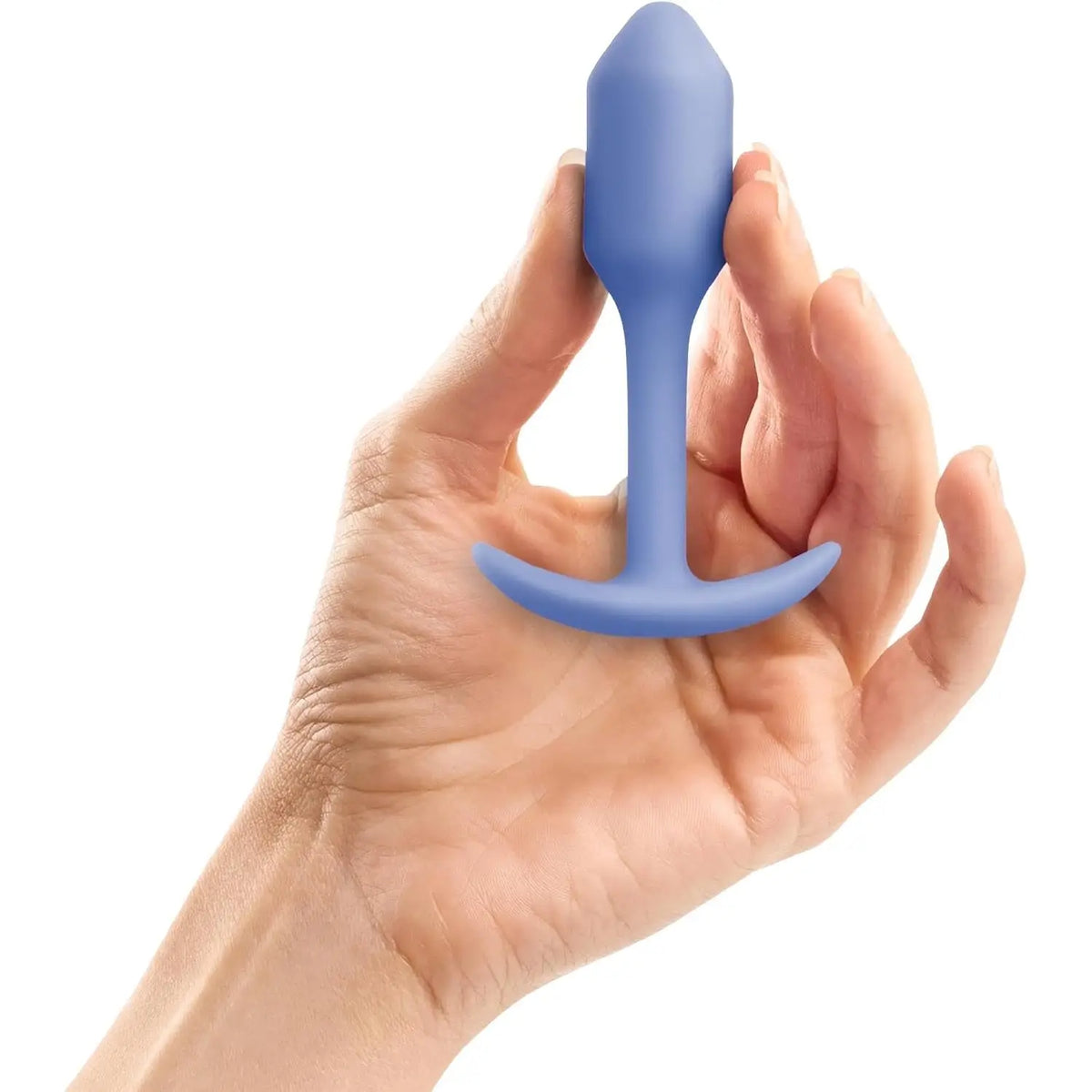 B-Vibe™ B-Vibe Snug Plug 1 (Small) - Weighted Extended-Wear Butt for Fullness Periwinkle