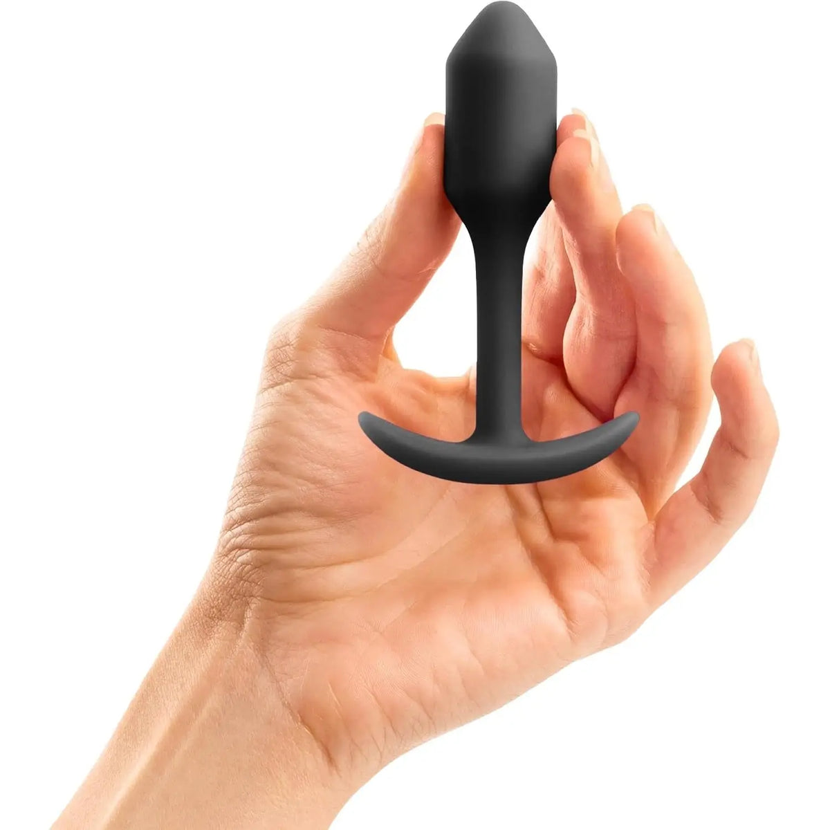 B-Vibe™ B-Vibe Snug Plug 1 (Small) - Weighted Extended-Wear Butt for Fullness Black