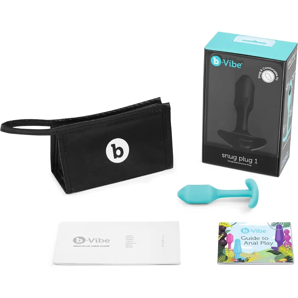 B-Vibe™ B-Vibe Snug Plug 1 (Small) - Weighted Extended-Wear Butt for Fullness