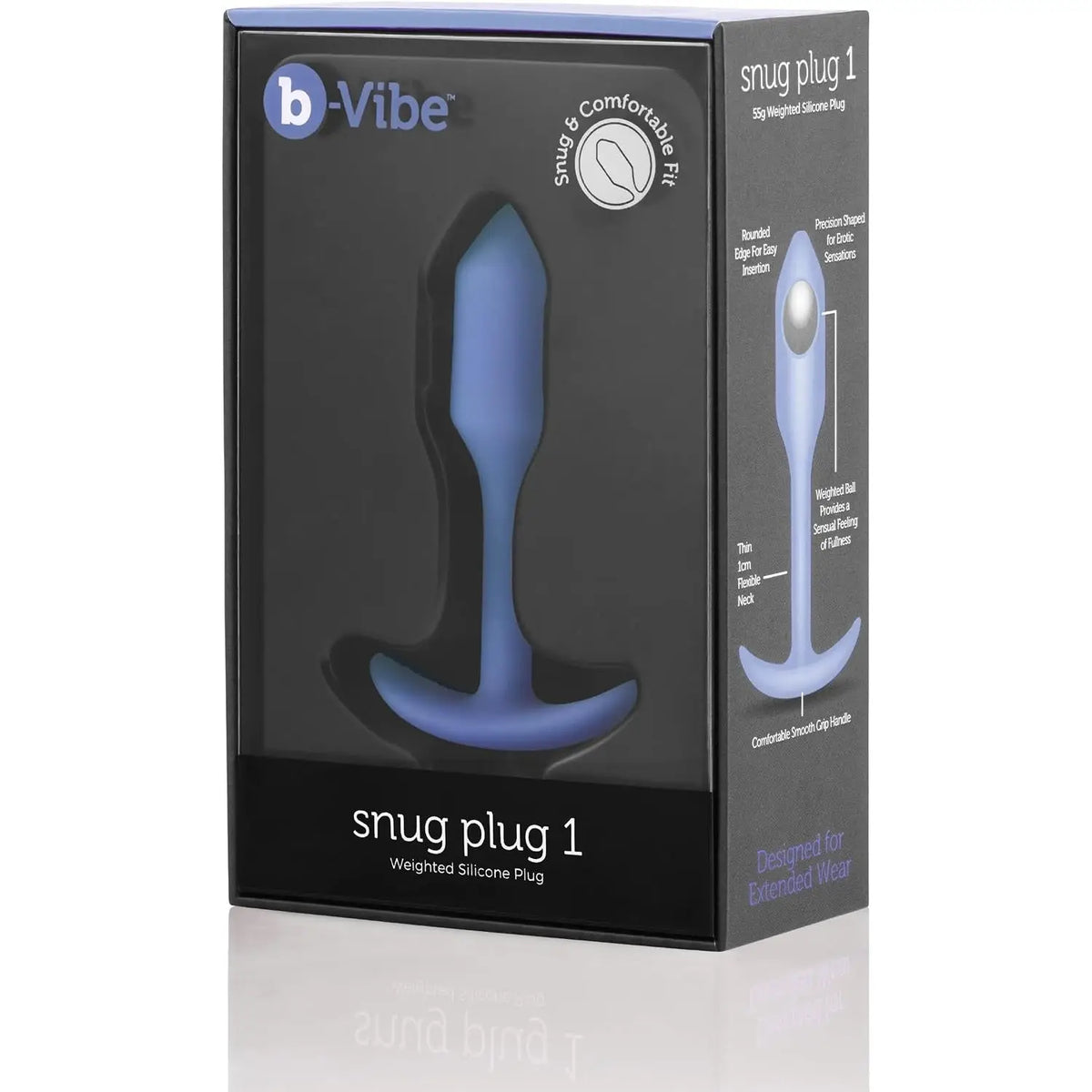 B-Vibe™ B-Vibe Snug Plug 1 (Small) - Weighted Extended-Wear Butt for Fullness