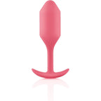B-Vibe™ B-Vibe Snug Plug 2 (Medium) - Weighted Extended-Wear Butt for Fullness Coral
