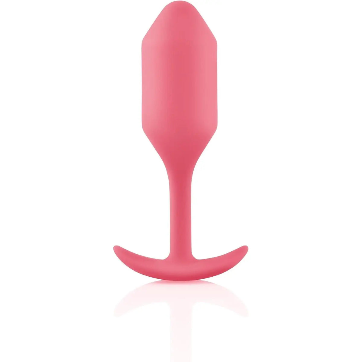 B-Vibe™ B-Vibe Snug Plug 2 (Medium) - Weighted Extended-Wear Butt for Fullness Coral