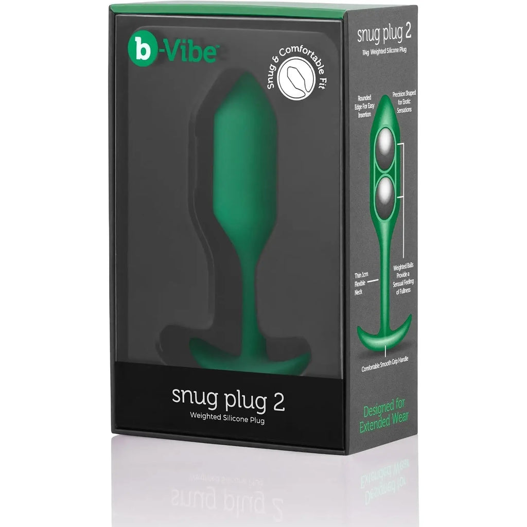 B-Vibe™ B-Vibe Snug Plug 2 (Medium) - Weighted Extended-Wear Butt for Fullness