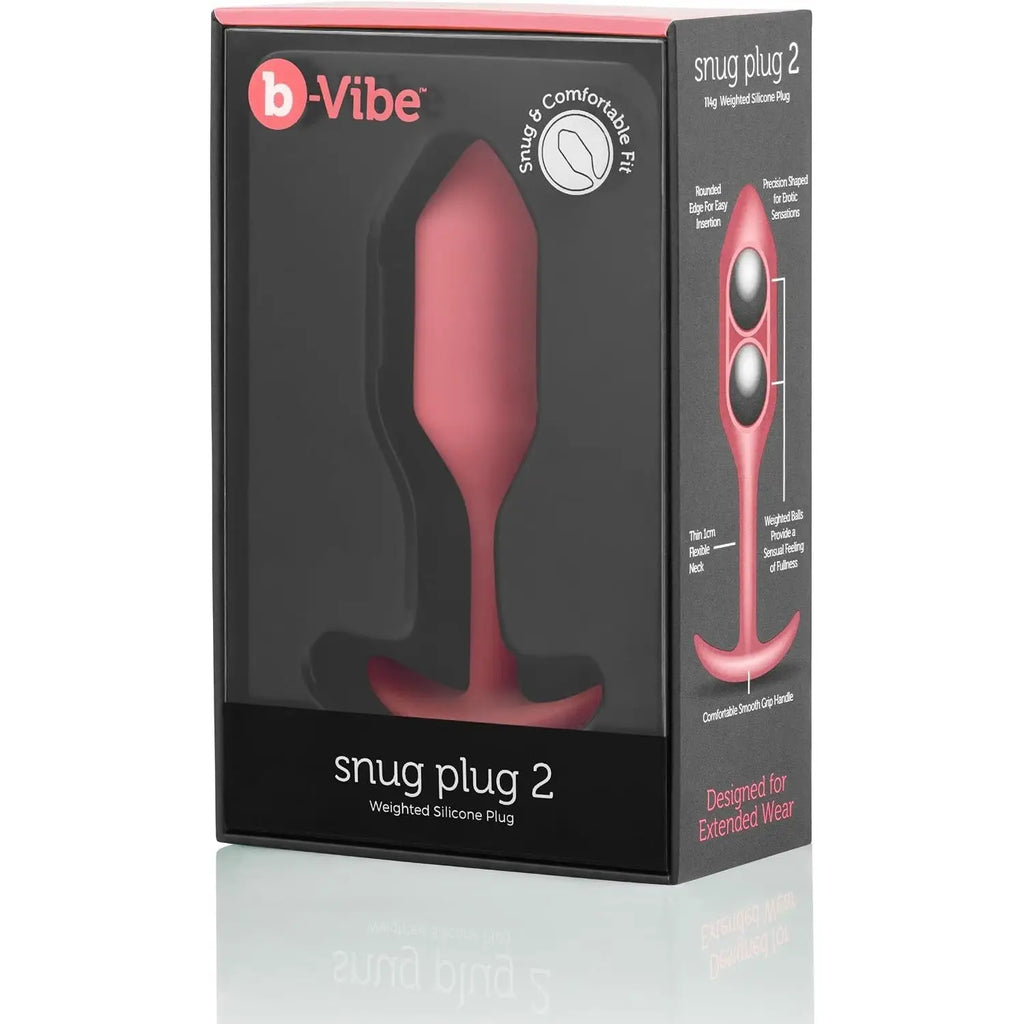 B-Vibe™ B-Vibe Snug Plug 2 (Medium) - Weighted Extended-Wear Butt for Fullness