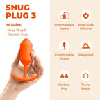 B-Vibe™ B-Vibe Snug Plug 3 (Large) - Weighted Extended-Wear Butt for Fullness
