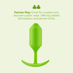 B-Vibe™ B-Vibe Snug Plug 3 (Large) - Weighted Extended-Wear Butt for Fullness