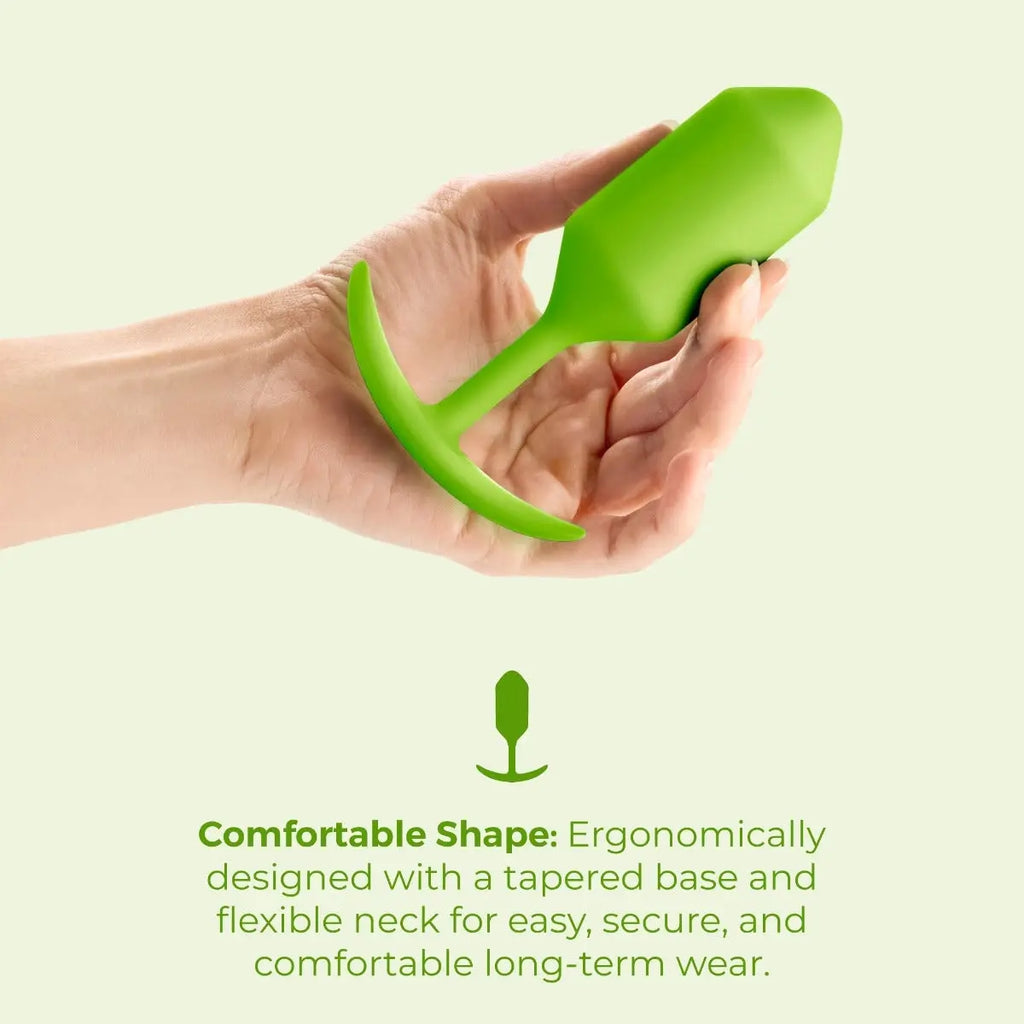 B-Vibe™ B-Vibe Snug Plug 3 (Large) - Weighted Extended-Wear Butt for Fullness