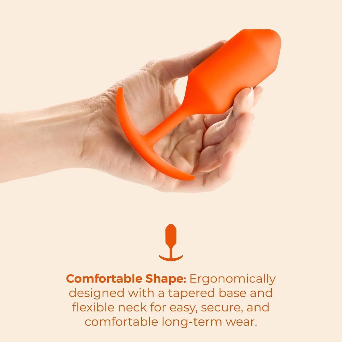 B-Vibe™ B-Vibe Snug Plug 3 (Large) - Weighted Extended-Wear Butt for Fullness