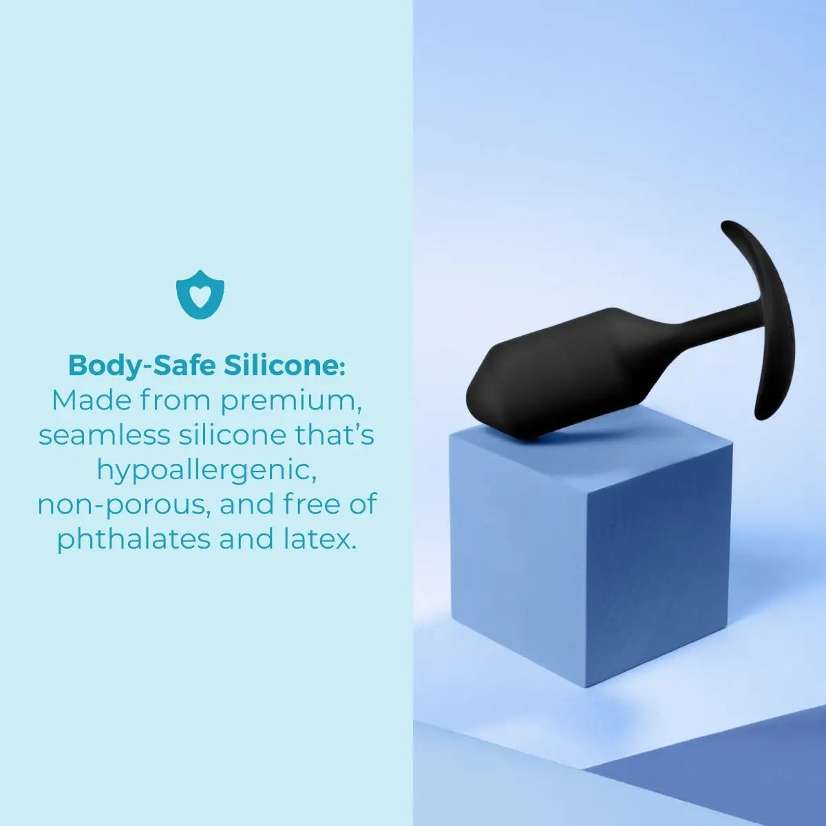 B-Vibe™ B-Vibe Snug Plug 3 (Large) - Weighted Extended-Wear Butt for Fullness