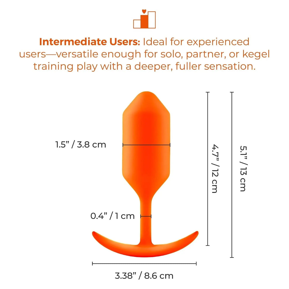 B-Vibe™ B-Vibe Snug Plug 3 (Large) - Weighted Extended-Wear Butt for Fullness