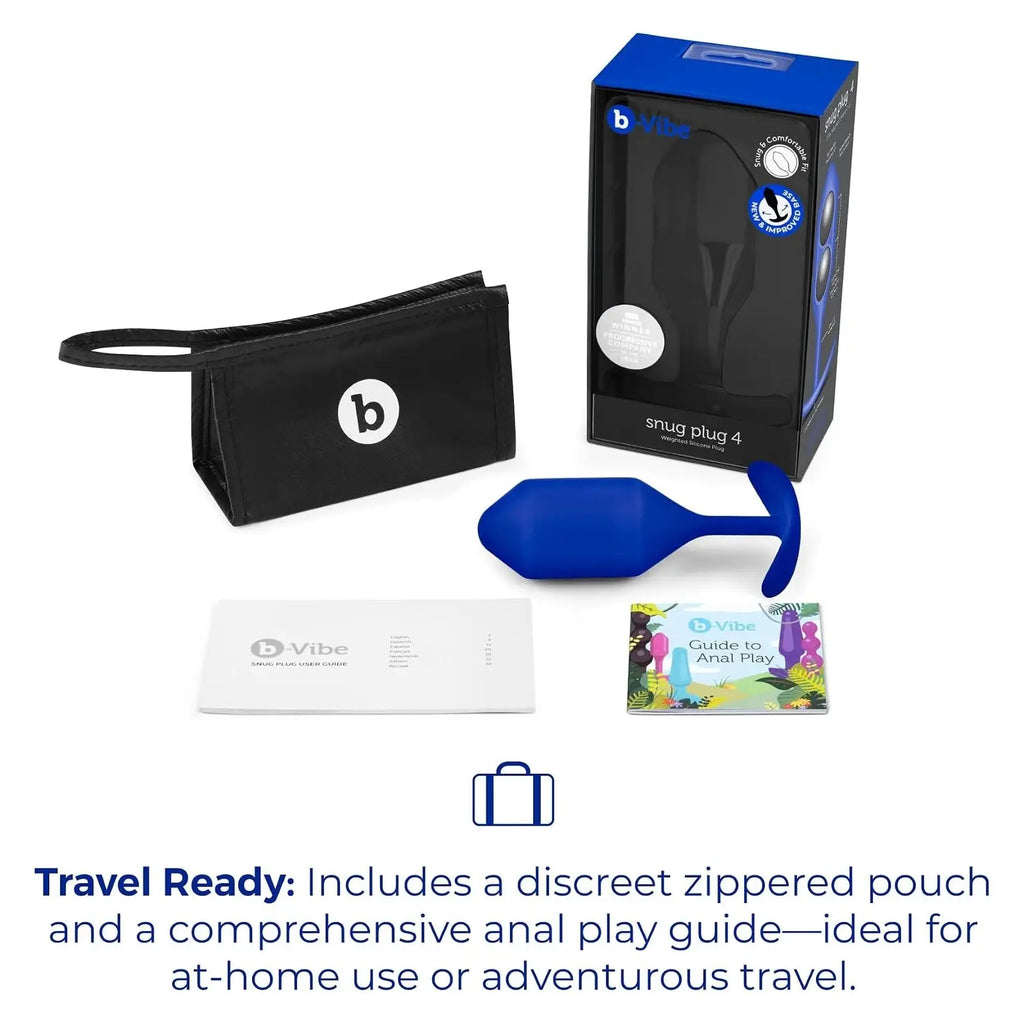 B-Vibe™ B-Vibe Snug Plug 4 (XL) - Weighted Extended-Wear Butt for Fullness