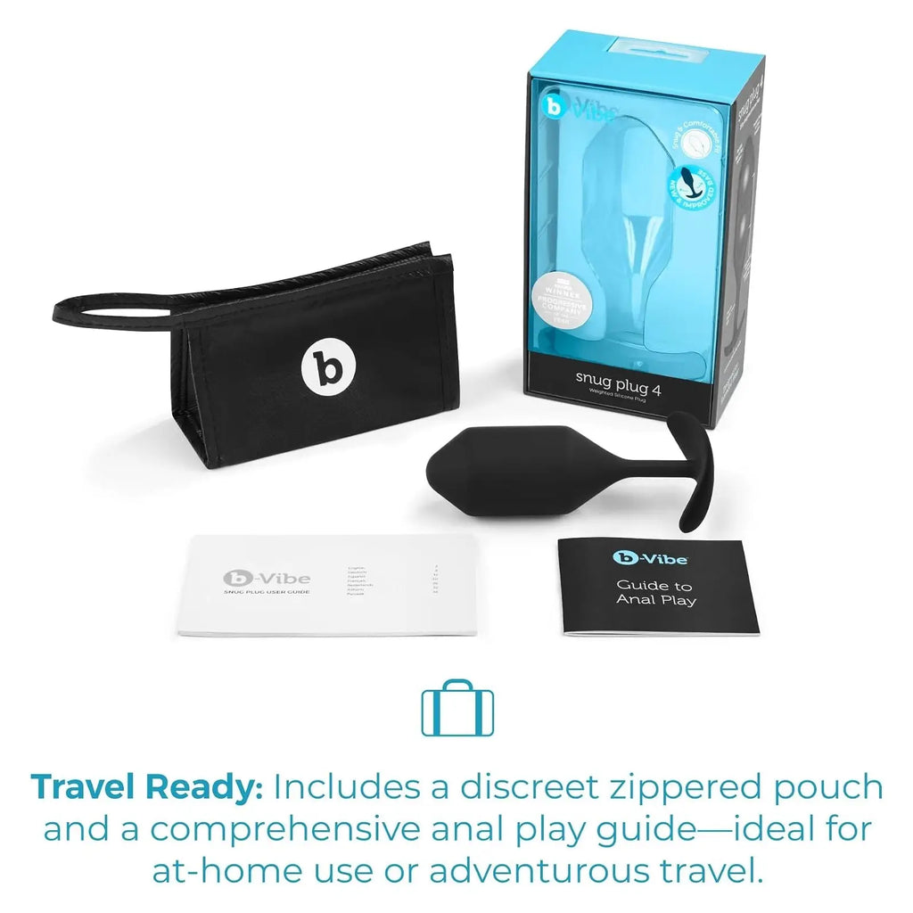 B-Vibe™ B-Vibe Snug Plug 4 (XL) - Weighted Extended-Wear Butt for Fullness