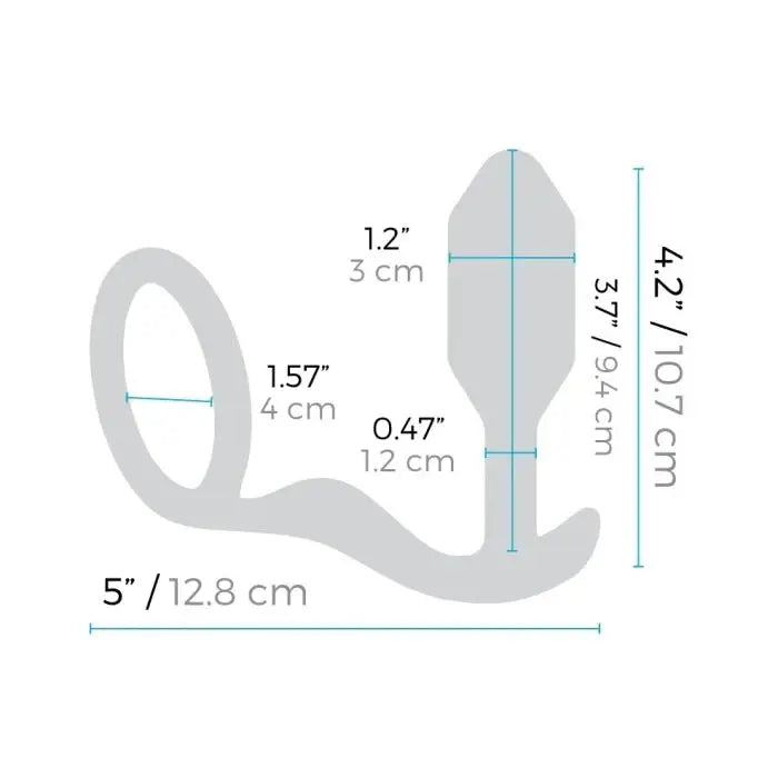 B - Vibe™ Snug & Tug Weighted Silicone Plug and C - Ring - Rolik®