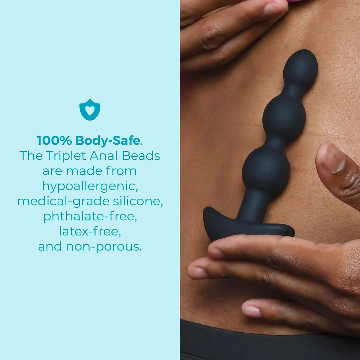 B-Vibe™ B-Vibe Triplet Remote Vibrating Anal Beads - 3 with 2 Motors & Wireless Control
