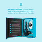 B-Vibe™ B-Vibe Triplet Remote Vibrating Anal Beads - 3 with 2 Motors & Wireless Control