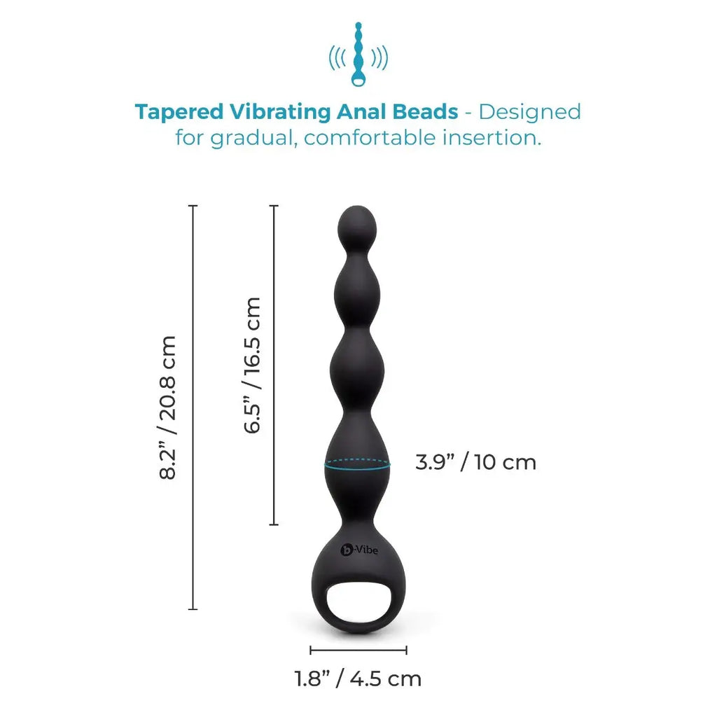 B-Vibe™ b-Vibe Vibrating Anal Beads, 6.5’’ Insertable
