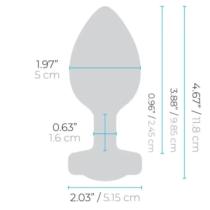 B - Vibe™ Vibrating Jewel Plug 2XL - Rolik®
