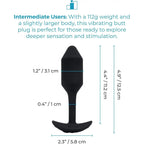 B-Vibe™ B-Vibe Vibrating Snug Plug 2 (Medium) - Weighted Rechargeable Extended-Wear