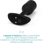 B-Vibe™ B-Vibe Vibrating Snug Plug 2 (Medium) - Weighted Rechargeable Extended-Wear