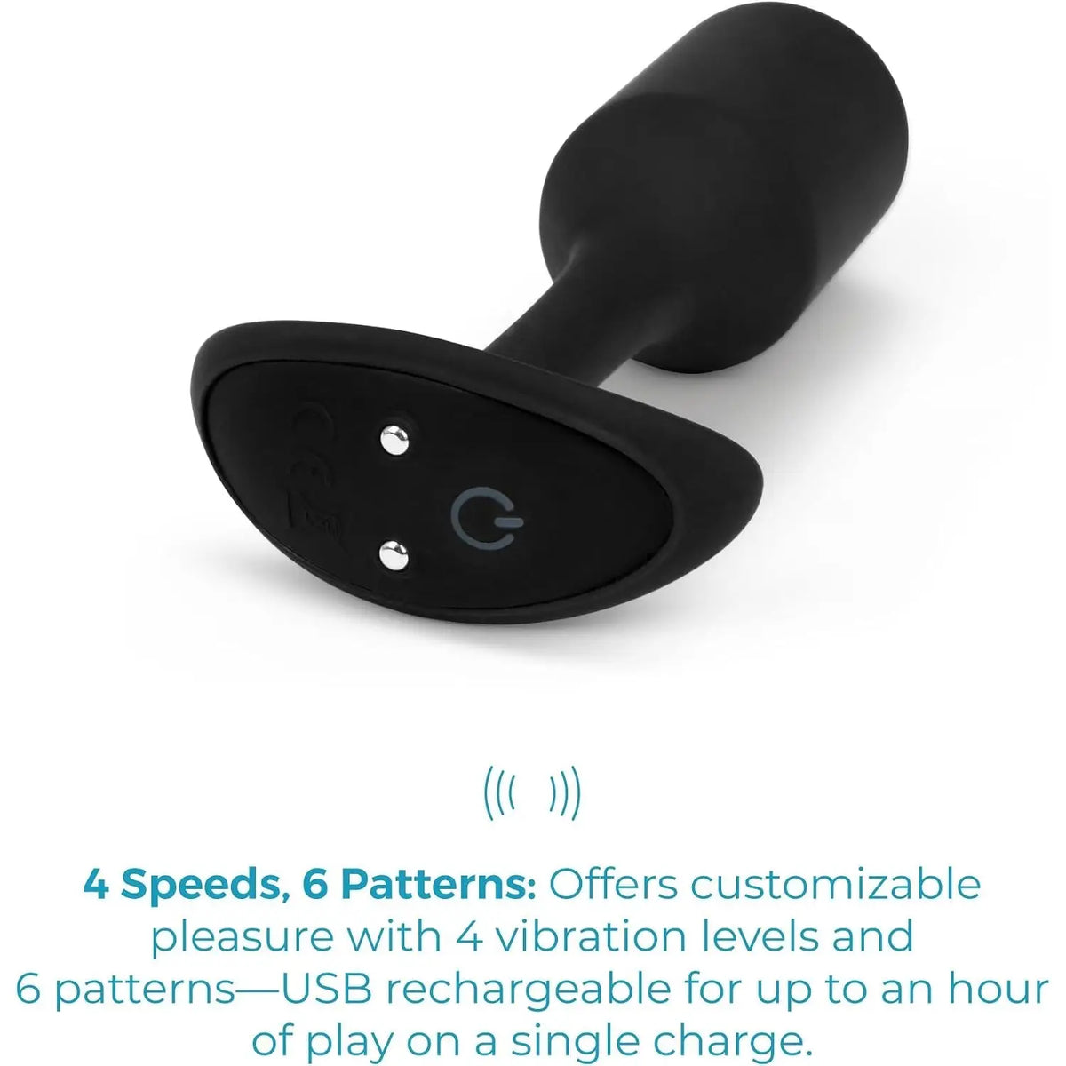 B-Vibe™ B-Vibe Vibrating Snug Plug 2 (Medium) - Weighted Rechargeable Extended-Wear