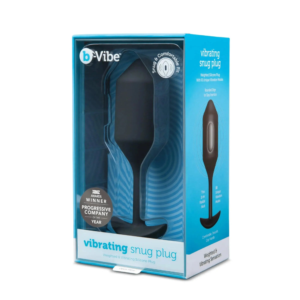 B-Vibe™ B-Vibe Vibrating Snug Plug 4 (XL) - Weighted Rechargeable Extended-Wear