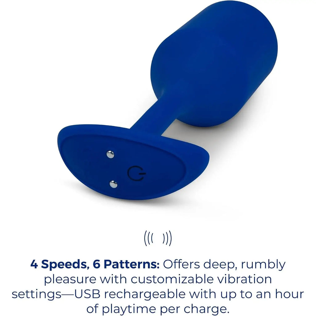 B-Vibe™ B-Vibe Vibrating Snug Plug 4 (XL) - Weighted Rechargeable Extended-Wear