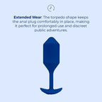 B-Vibe™ B-Vibe Vibrating Snug Plug 4 (XL) - Weighted Rechargeable Extended-Wear