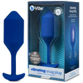 B-Vibe™ B-Vibe Vibrating Snug Plug 4 (XL) - Weighted Rechargeable Extended-Wear Navy