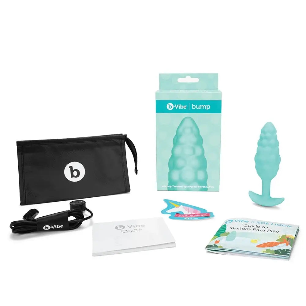 b-Vibe™ x Zoë Ligon Bump Vibrating Butt Plug - Turquoise