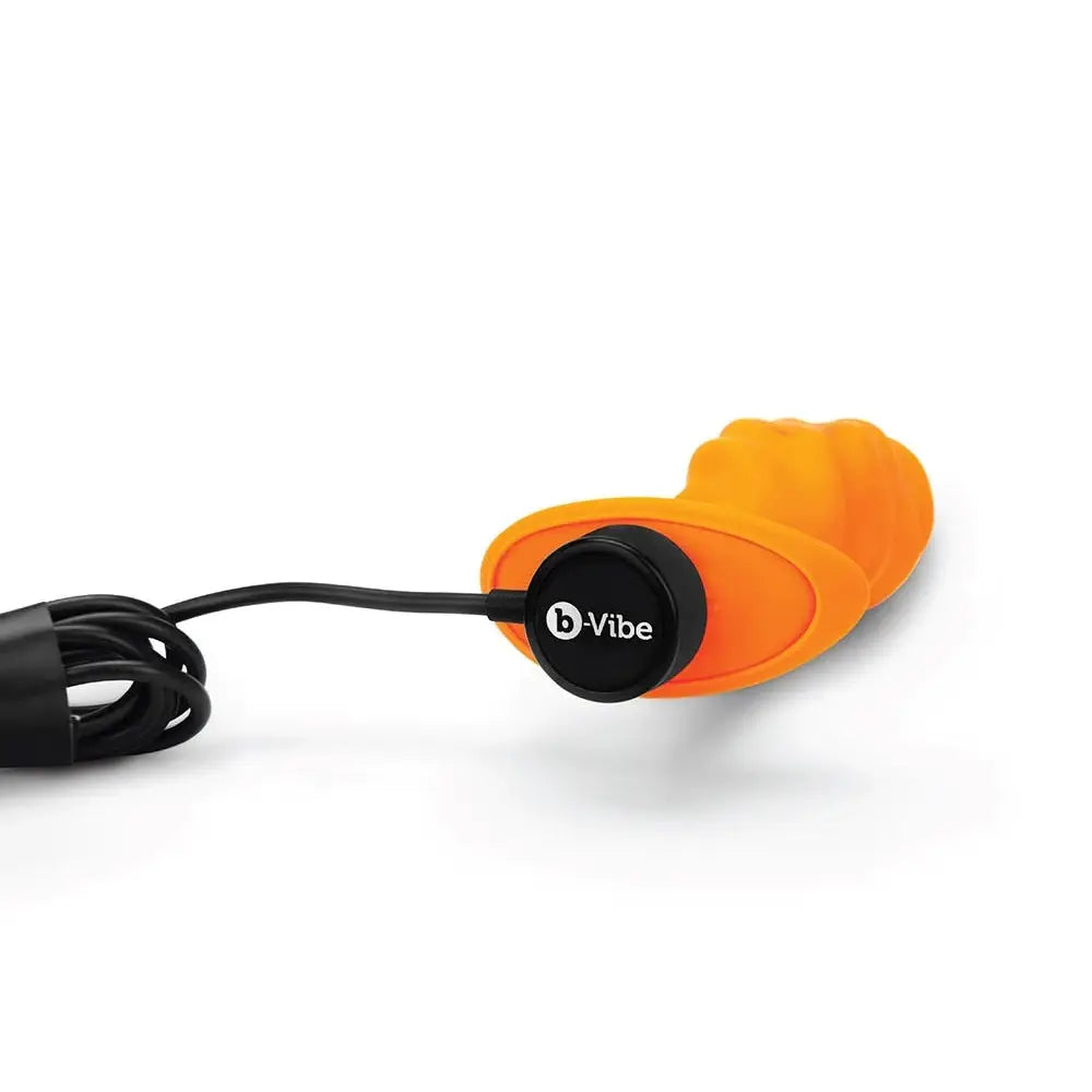 b-Vibe™ x Zoë Ligon Swirl Vibrating Butt Plug - Orange