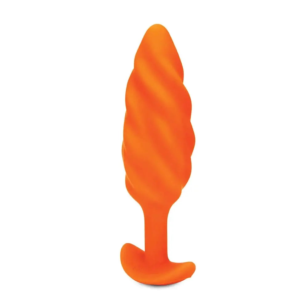 b-Vibe™ x Zoë Ligon Swirl Vibrating Butt Plug - Orange