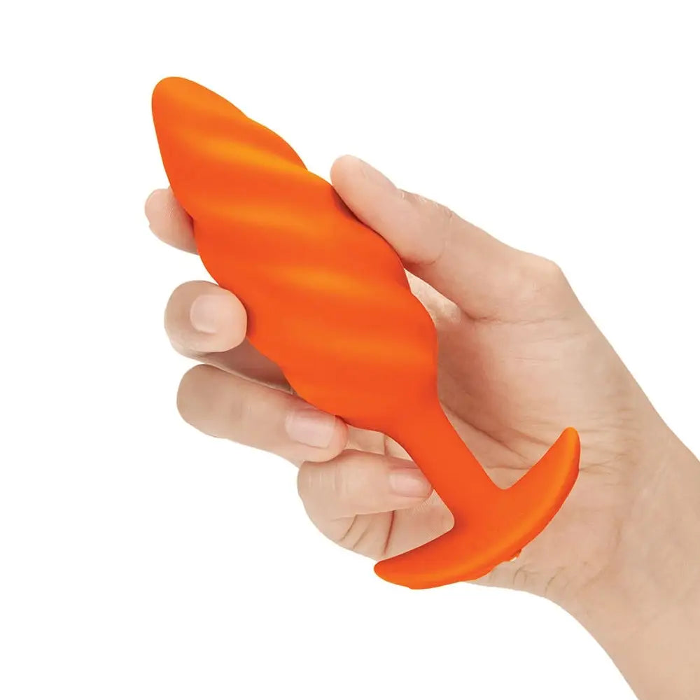 b-Vibe™ x Zoë Ligon Swirl Vibrating Butt Plug - Orange