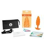 b-Vibe™ x Zoë Ligon Swirl Vibrating Butt Plug - Orange