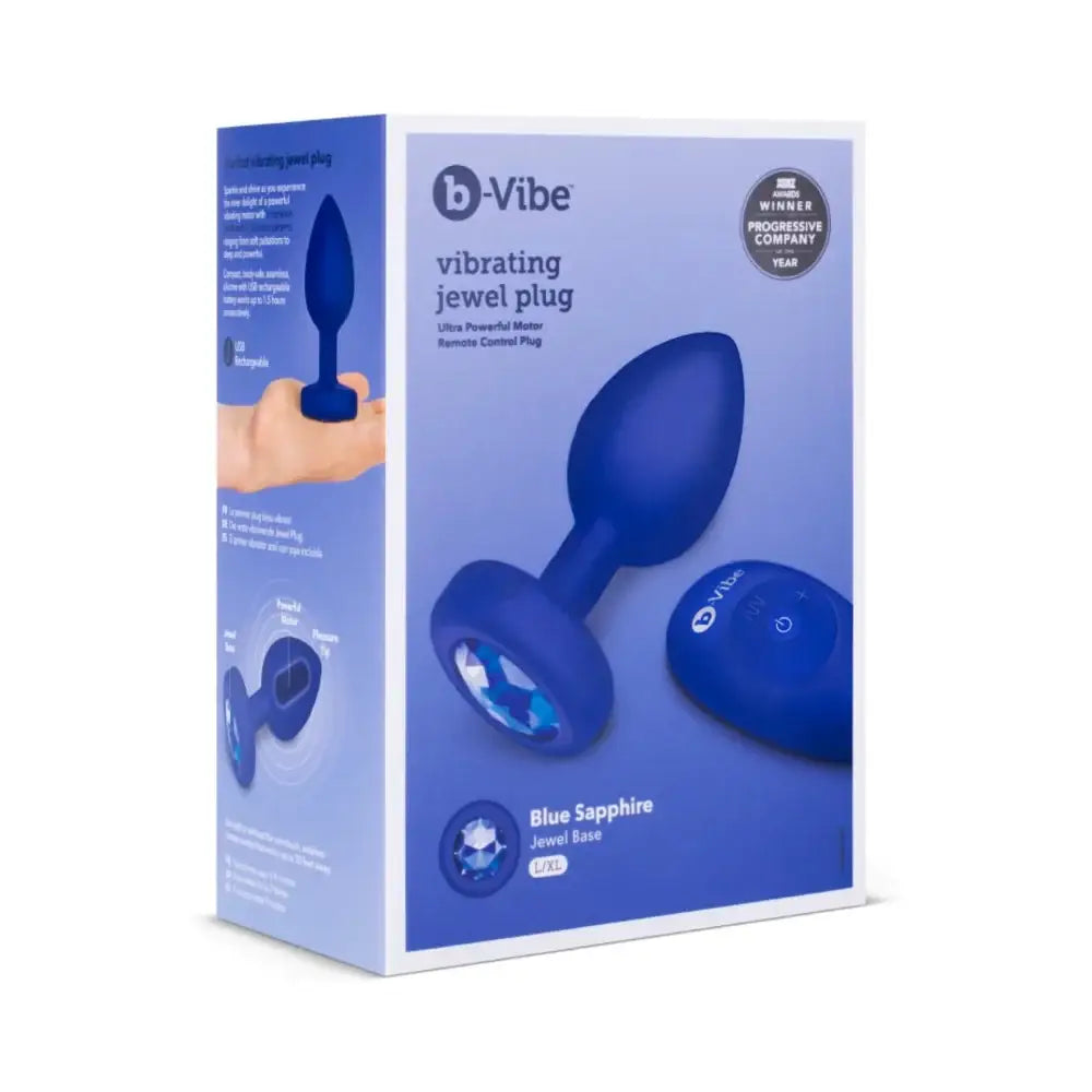 B - Vibe™ Vibrating Jewel Plug L/XL - Rolik®