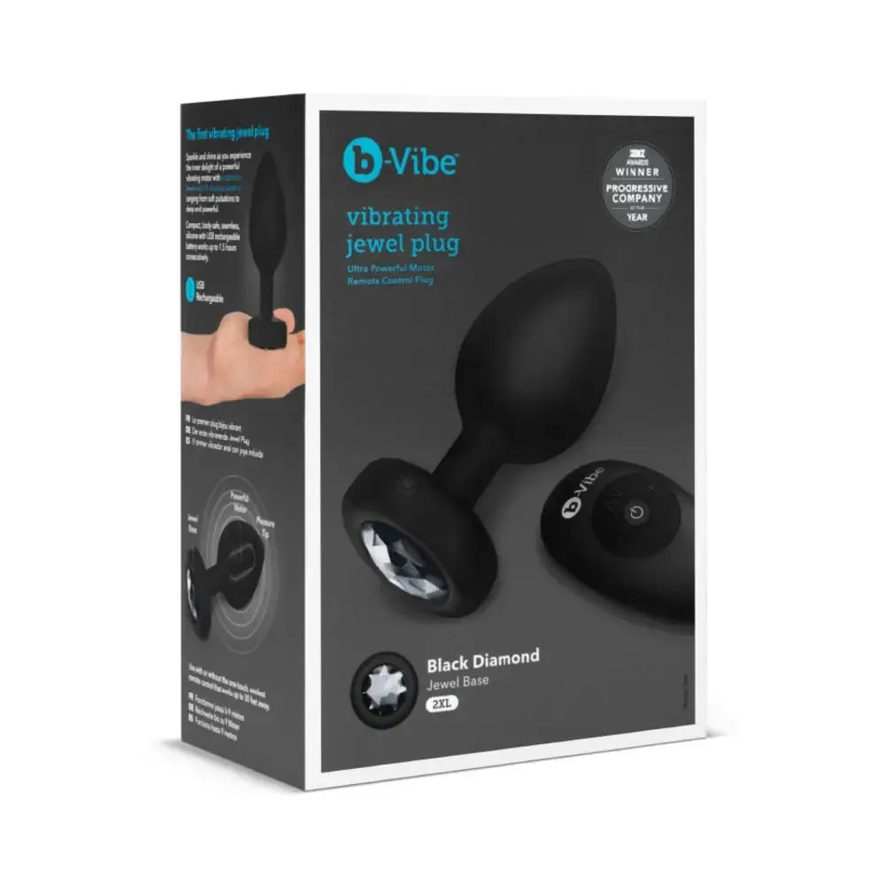 B - Vibe™ Vibrating Jewel Plug 2XL - Rolik®