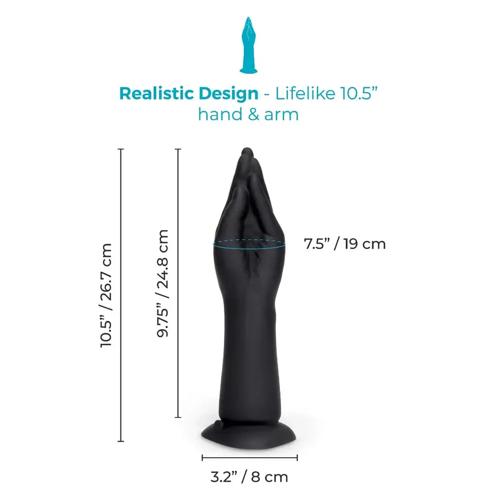 B-Vibe™ Vibrating Silicone Fisting Dildo Black