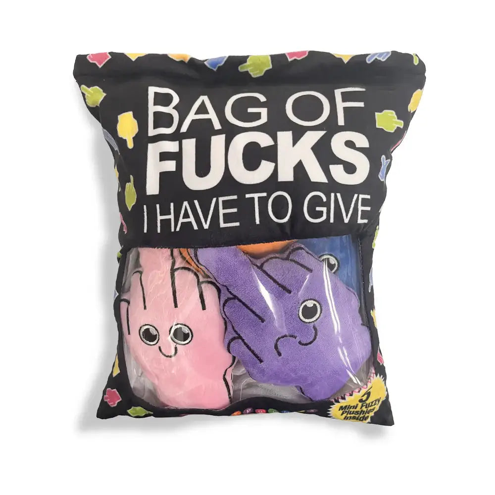 Bag of F*cks I Have to Give Plushy Pillow with 5 Fingers Multicolor Plush
