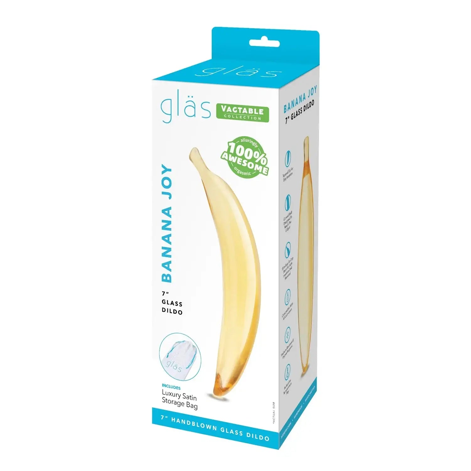 Yellow Banana Joy 7’’ Glass Dildo