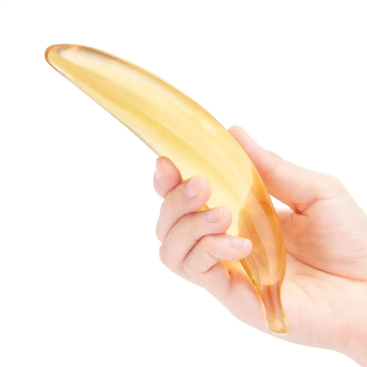 Yellow Banana Joy 7’’ Glass Dildo