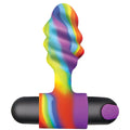 XR Brands® Bang! Vibrating Rainbow Butt Plug - Rolik®