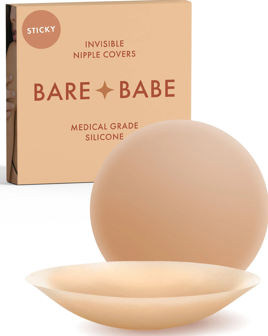 Adhesive Nipple Covers - Honey / Small: Fits AA-B - Cover