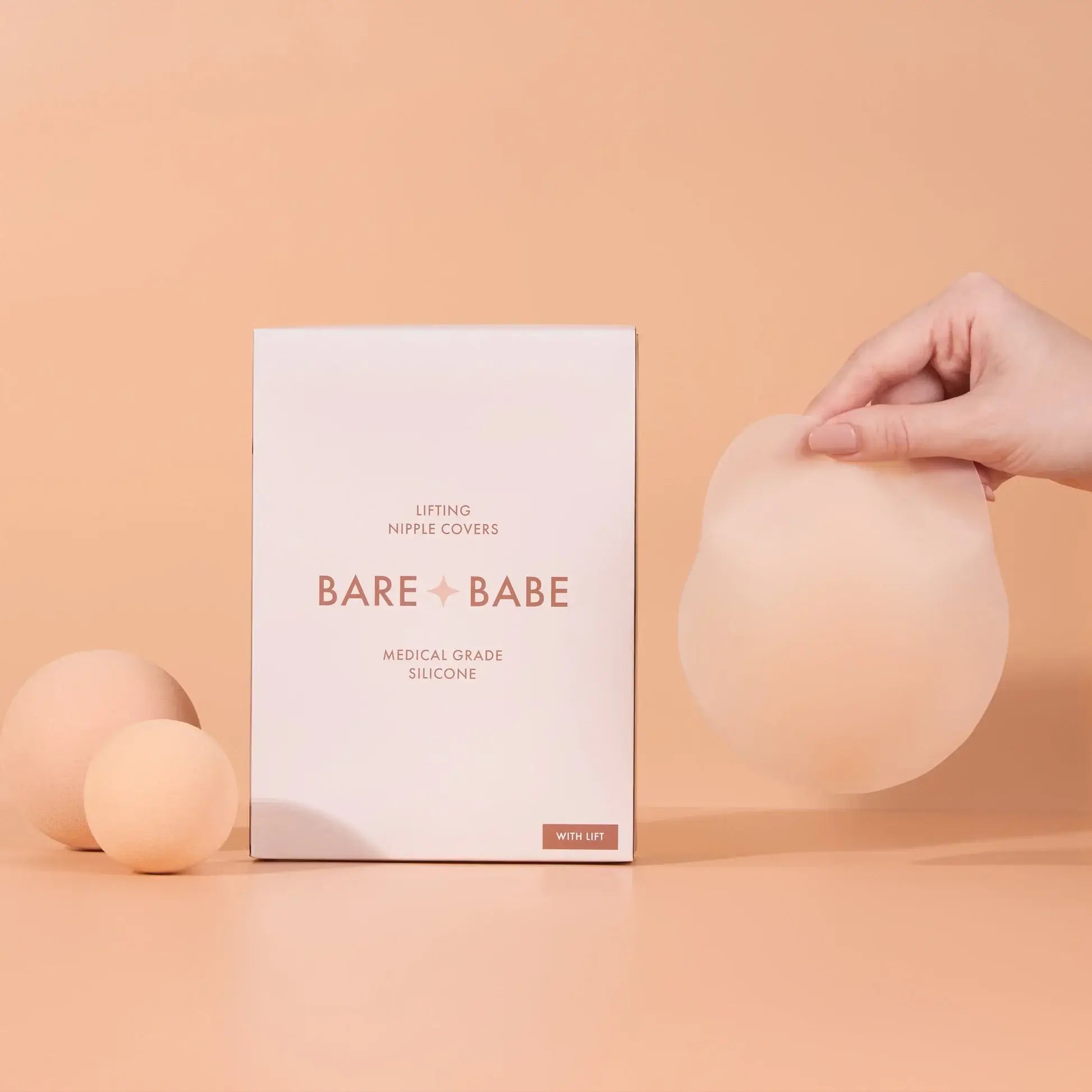 Bare Babe Lifting Nipple Covers - Reusable Silicone Breast Petals (5 Shades)