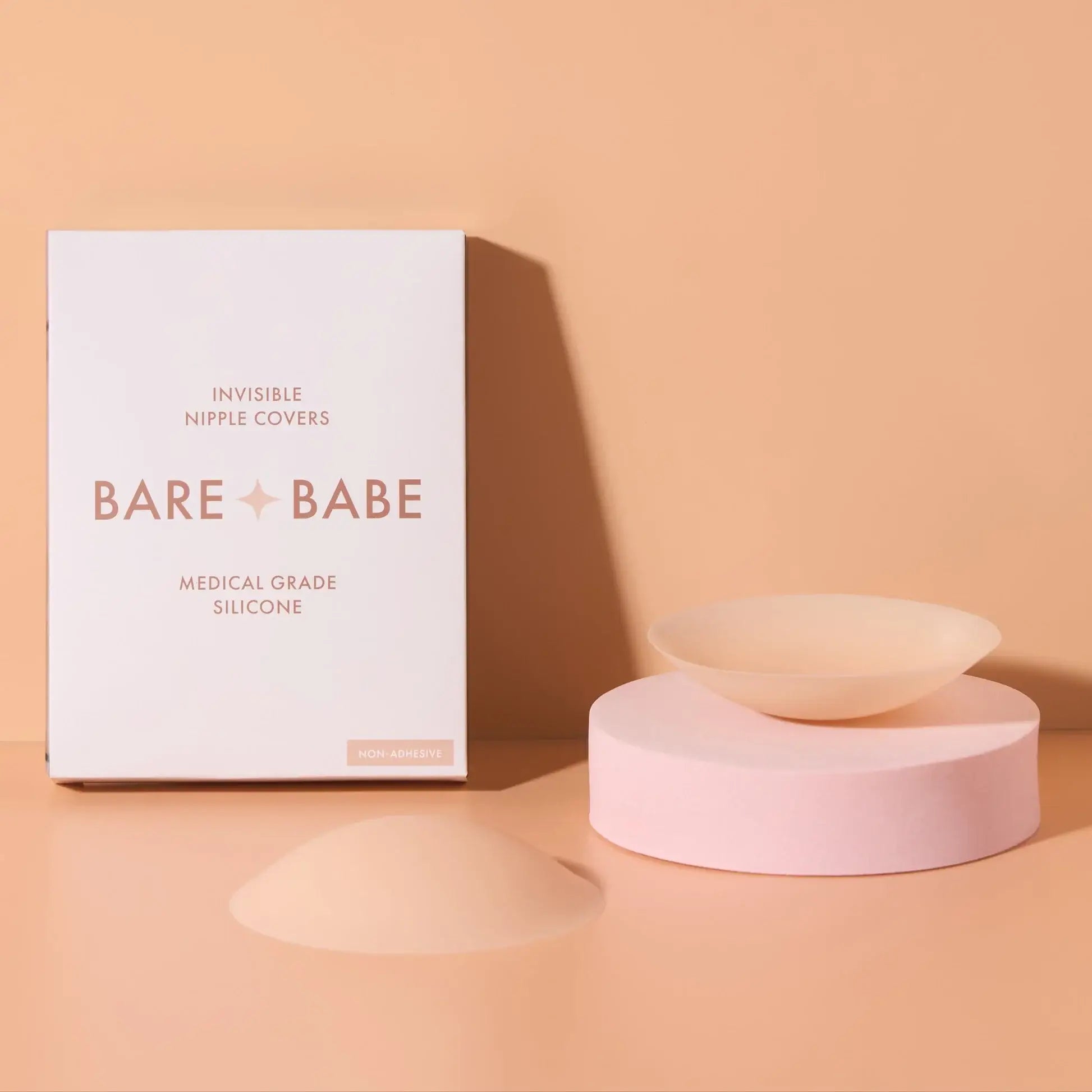 Bare Babe Non-Adhesive Silicone Nipple Covers - Reusable & Hypoallergenic