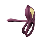Bayek Vibrating Smart Couples Ring with Remote - Purple - C-Ring