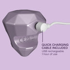 Beacon Wellness Brands Cosmopolitan X plusOne Diamond Vibrator - Waterproof Rechargeable Gem Vibe Lavender
