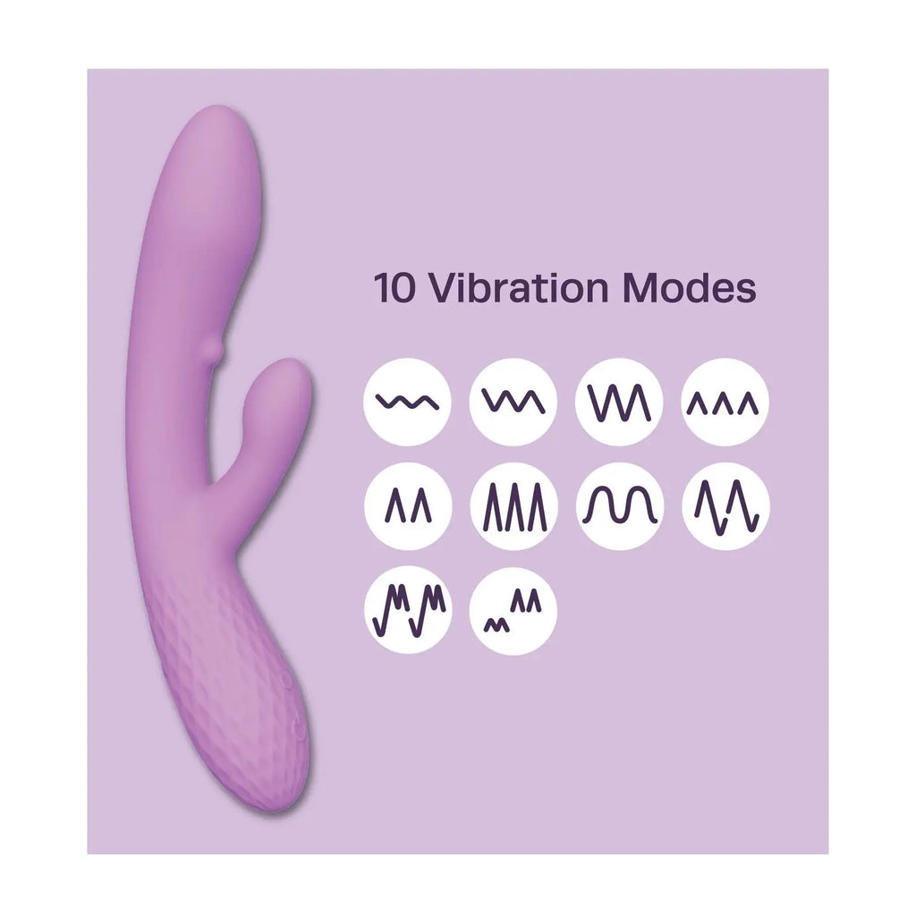 Beacon Wellness Brands Cosmopolitan x plusOne Main Character Dual Vibrator with Stroking Bead Purple
