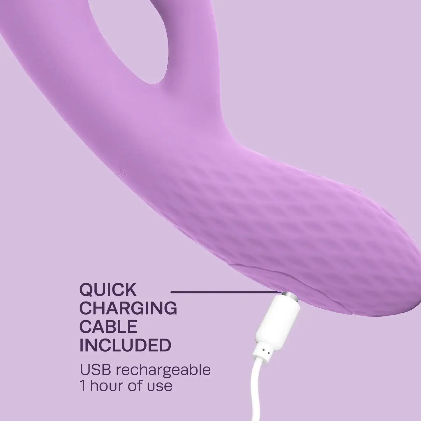 Beacon Wellness Brands Cosmopolitan x plusOne Main Character Dual Vibrator with Stroking Bead Purple