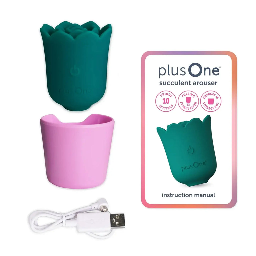 Beacon Wellness Brands plusOne Succulent Arouser | External Vibrator with 10 Pulsing Settings
